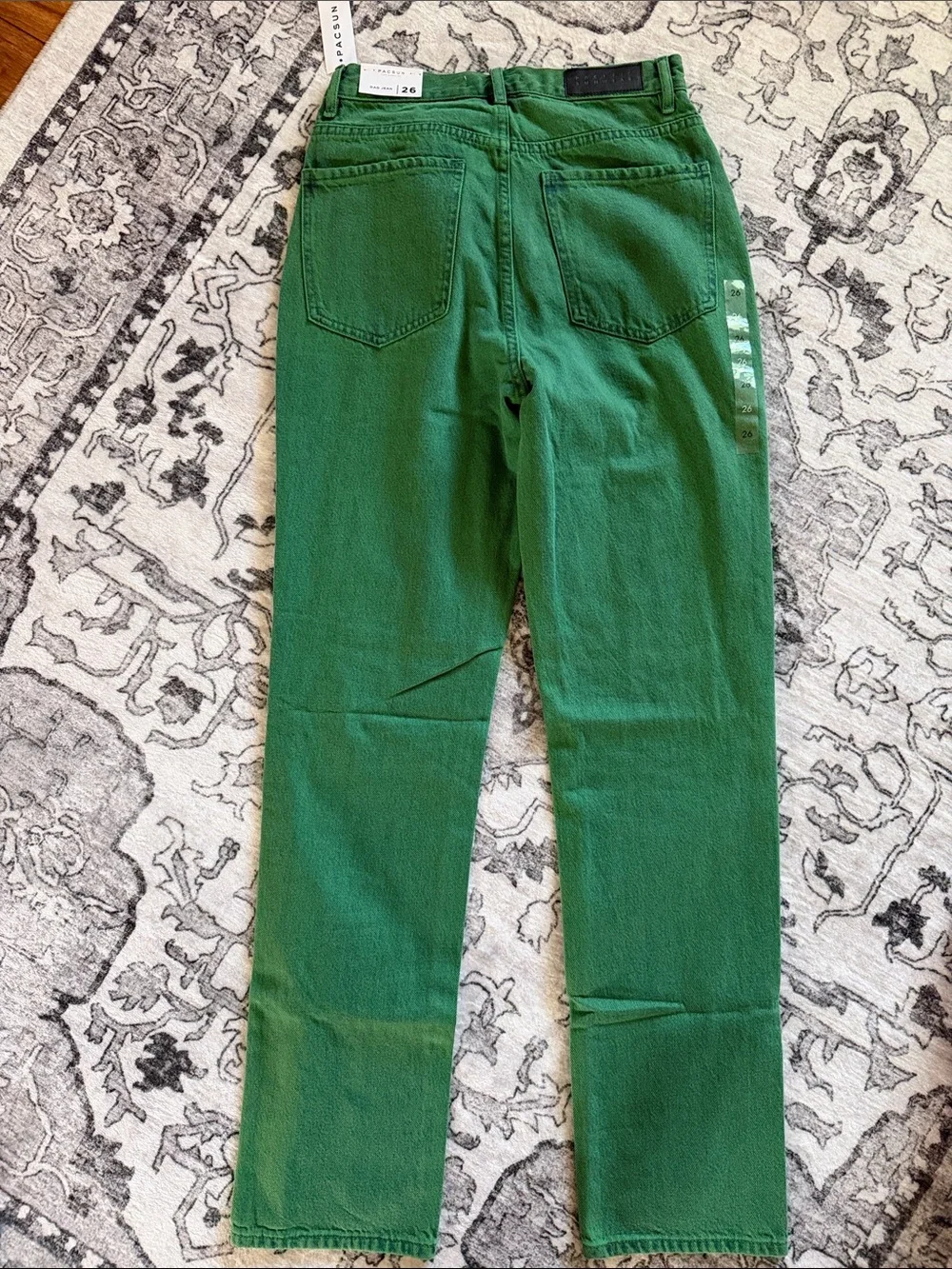 PacSun womans Green dad Jeans with Button Fly new!